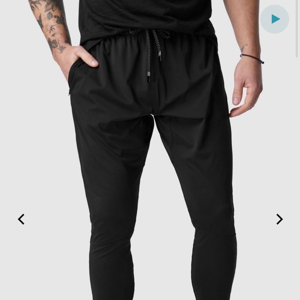 Mens Fabletics Black Takeover pants! Size Large! Like new!!